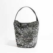 sparkling sequin hobo evening purse, view 4 - MRSLM