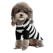 knitted striped dog sweater, view 5 - MRSLM