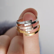 glossy plain steel ring, view 3 - MRSLM
