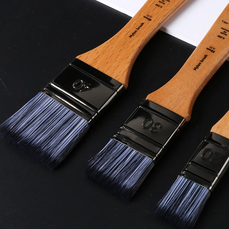 flat head nylon paint brush, view 8 - MRSLM