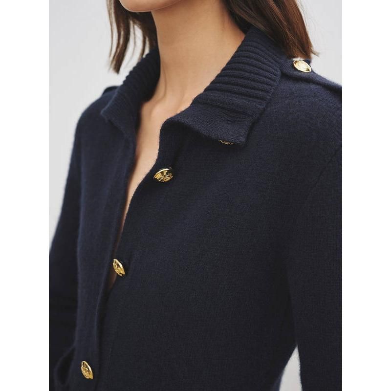 Women's wool cashmere blend cardigan, view 5 - MRSLM