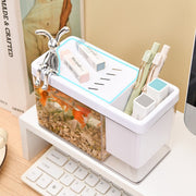 Mini desktop aquarium with pen holder, view 7 - MRSLM