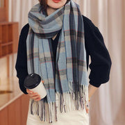 winter preppy plaid scarf - MRSLM