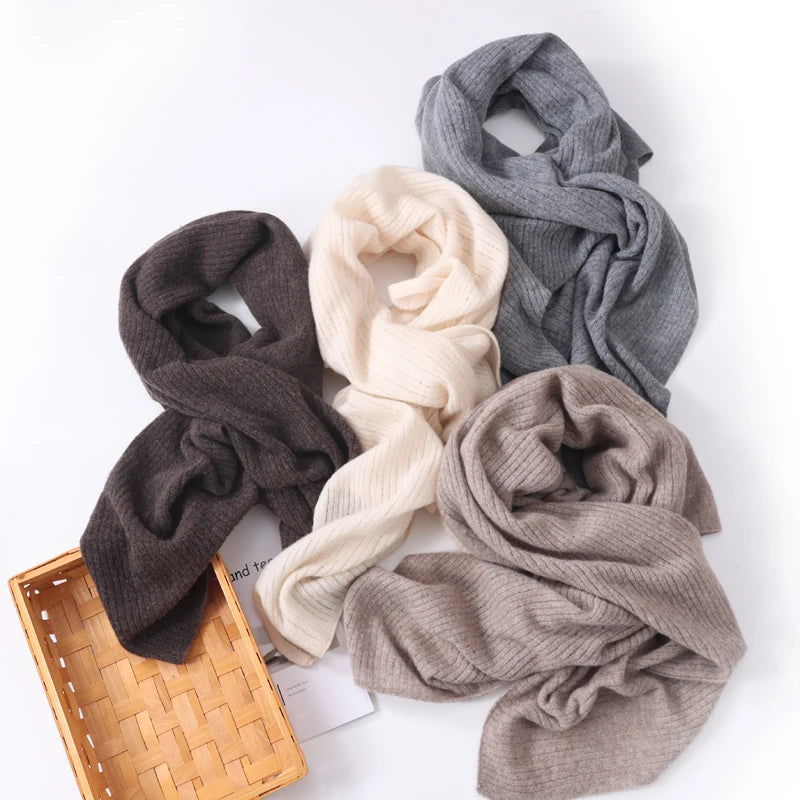 women's wool scarf crumpled knit, view 10 - MRSLM
