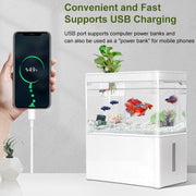 compact usb aquascape fish tank, view 5 - MRSLM