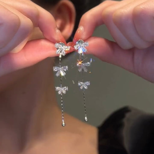 silver-tone flower earrings - MRSLM