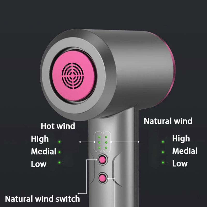 cordless portable hair dryer, view 7 - MRSLM