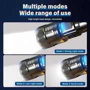 tactical led flashlight with zoom and usb charging, view 4 - MRSLM