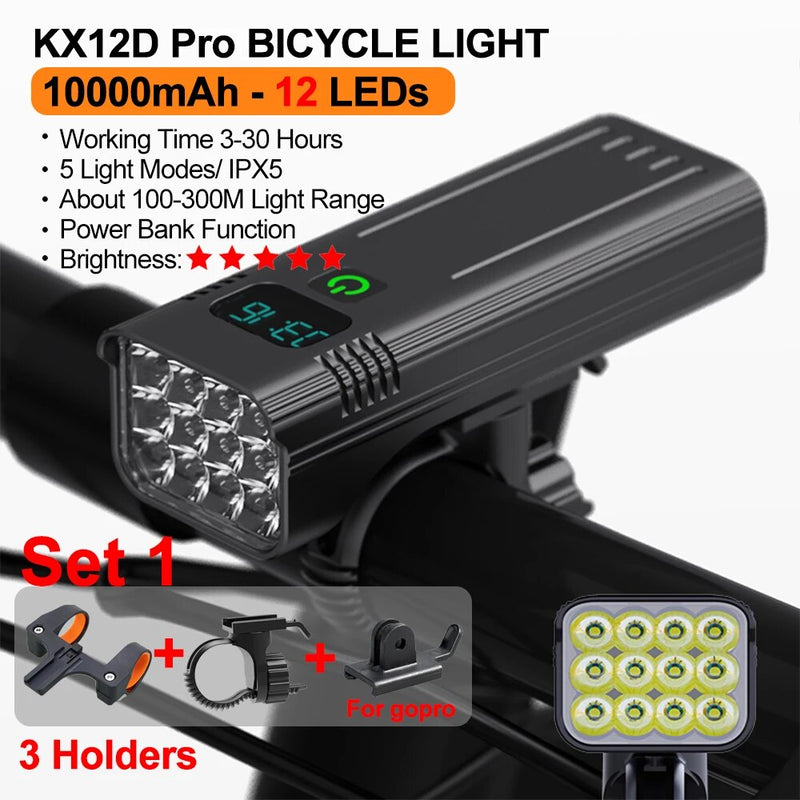 Ultra-bright USB-C rechargeable bike light set, view 10 - MRSLM