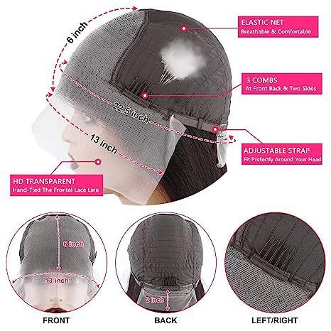 front lace human hair wig, view 8 - MRSLM