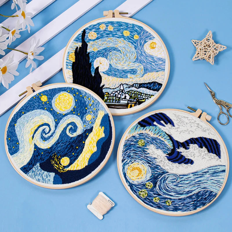 Starry Night embroidery starter kit - MRSLM