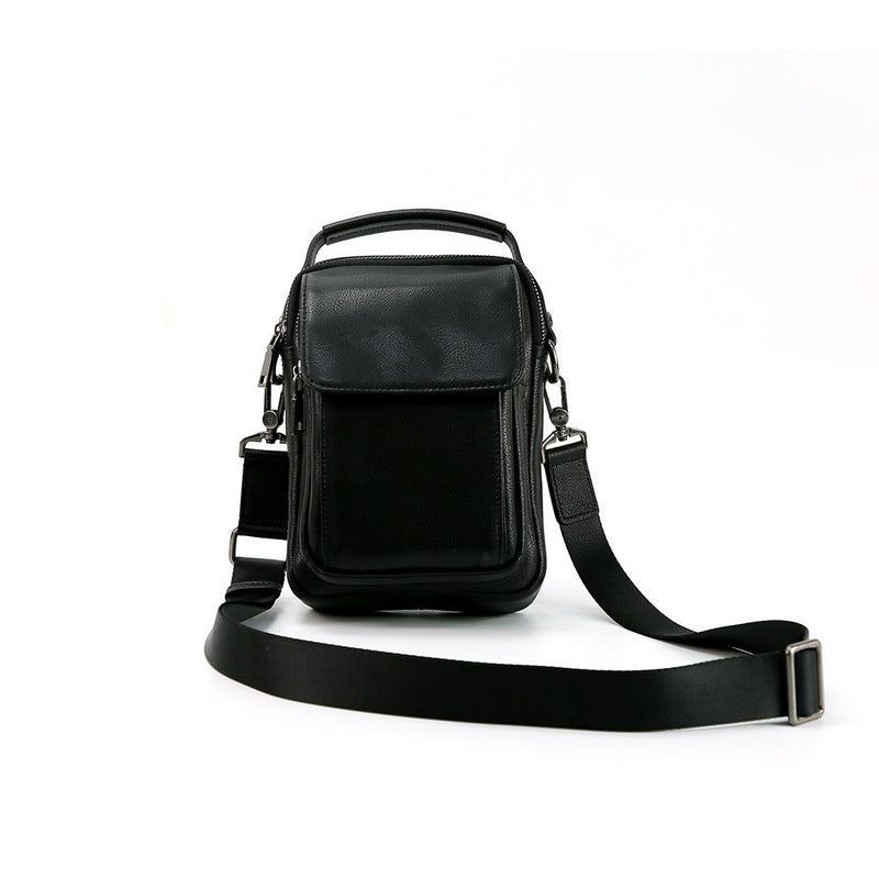 retro cowhide messenger bag, view 5 - MRSLM