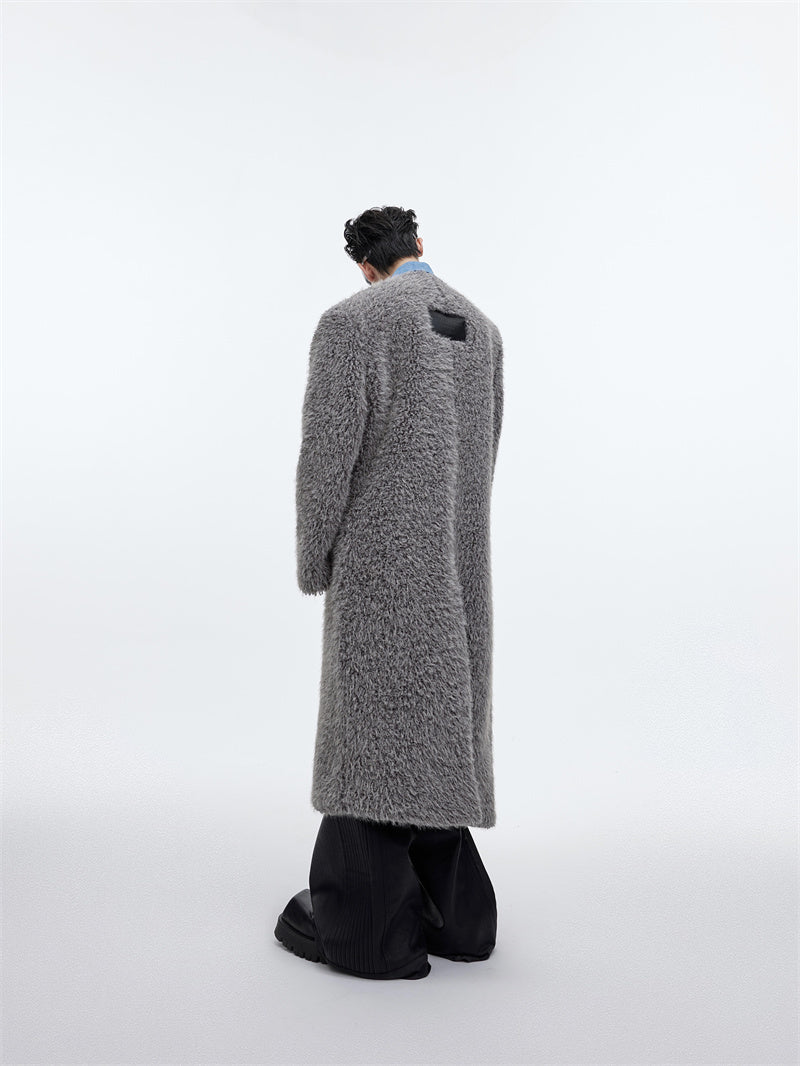 men's mid-length velvet coat, view 5 - MRSLM