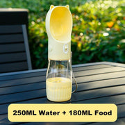 Portable 2-in-1 pet water bottle and food dispenser, view 10 - MRSLM