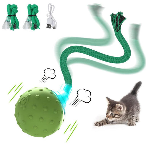 interactive motion-activated cat toy with rolling ball - MRSLM