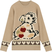 kawaii dog pullover sweater, view 2 - MRSLM