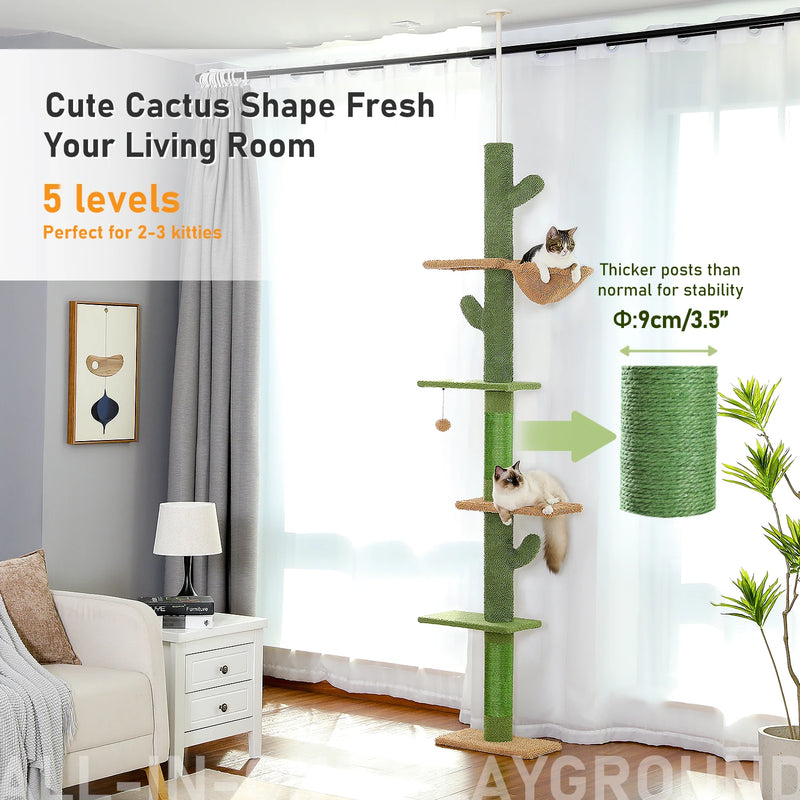 5-tier cactus cat tree, view 4 - MRSLM