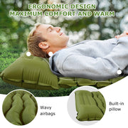 inflatable camping mattress with pillow and pump, view 4 - MRSLM