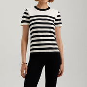 striped knit t-shirt, view 2 - MRSLM