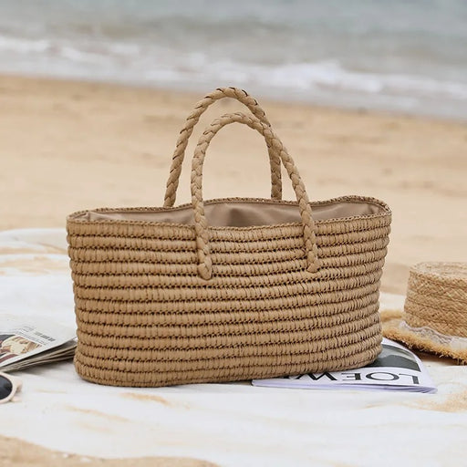 large straw tote bag - MRSLM
