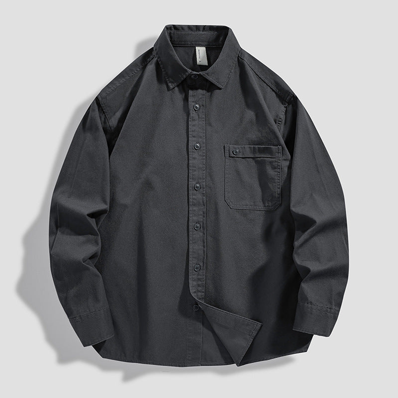 Men's heavy cotton long-sleeved shirt, view 7 - MRSLM