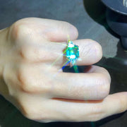 green simulated tourmaline ring - MRSLM