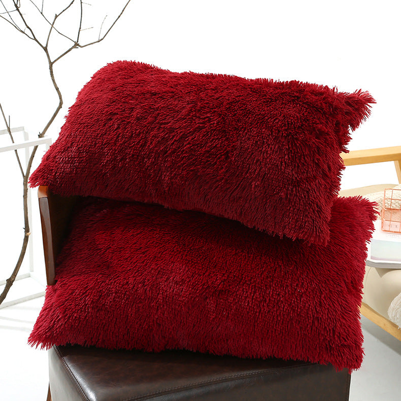 faux fur shaggy pillowcases, view 3 - MRSLM