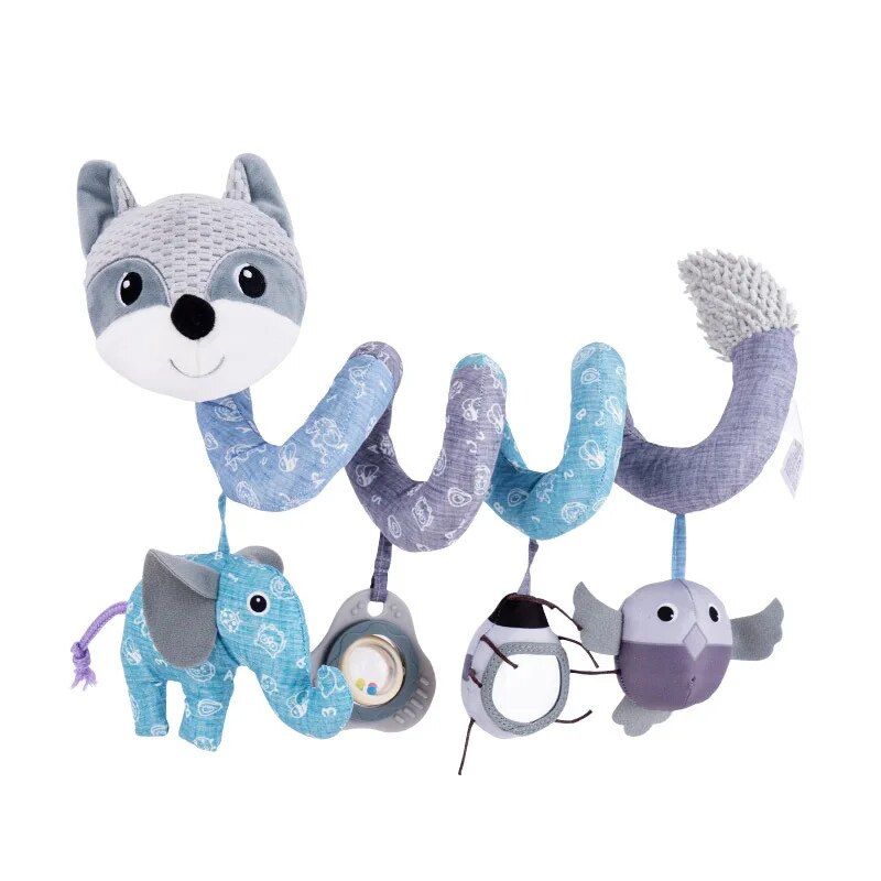 Plush fox spiral activity toy, view 2 - MRSLM
