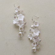 ceramic flower drop earrings, view 3 - MRSLM
