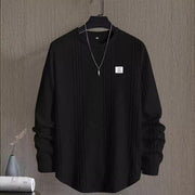 men's letter collage chest sweatshirt, view 6 - MRSLM