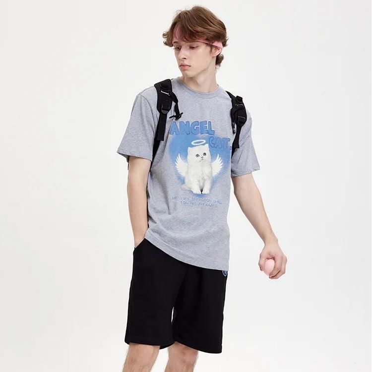 angel cat graphic cotton t-shirt, view 4 - MRSLM