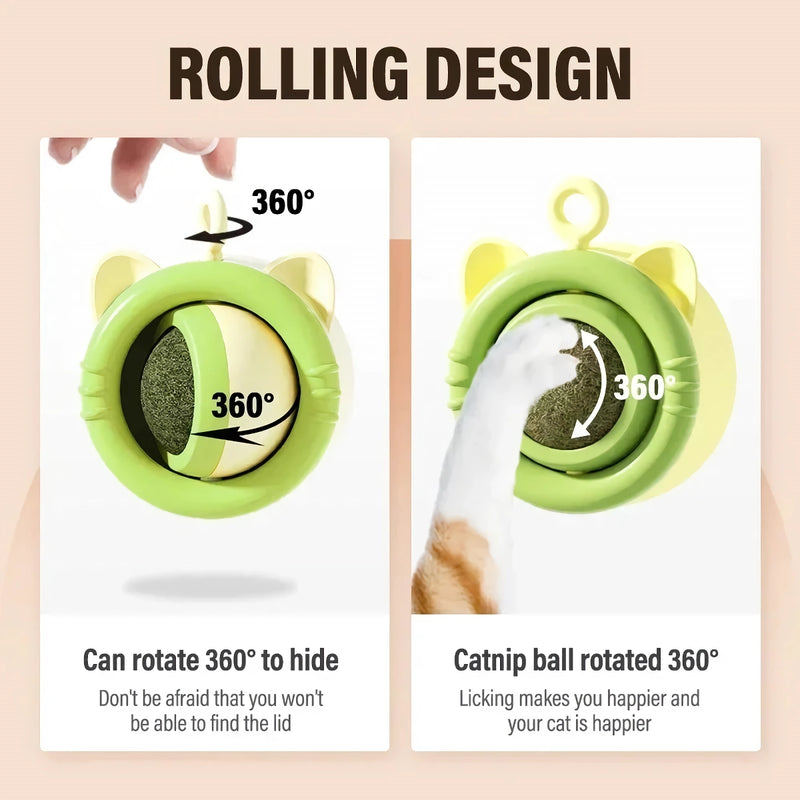 rotating catnip ball cat toy, view 10 - MRSLM