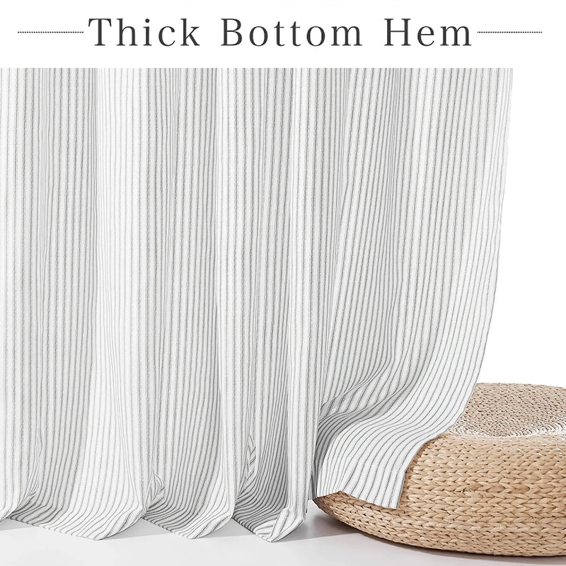 Elegant cotton button shower curtain, view 4 - MRSLM