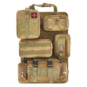 Tactical car seat organizer with Molle pouches, view 4 - MRSLM