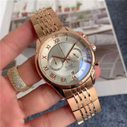 steel band five-hand calendar quartz watch, view 6 - MRSLM