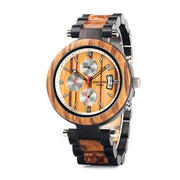 Men's wood grain watch, view 9 - MRSLM