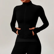 slim fit zipper workout jacket, view 5 - MRSLM
