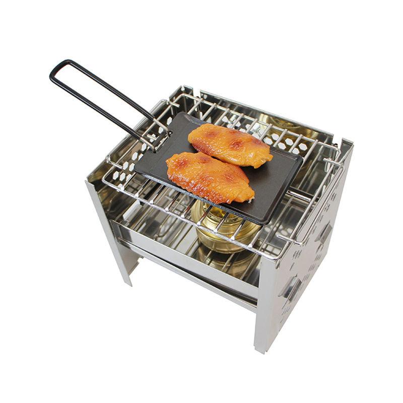 portable nonstick BBQ frying plate, view 7 - MRSLM