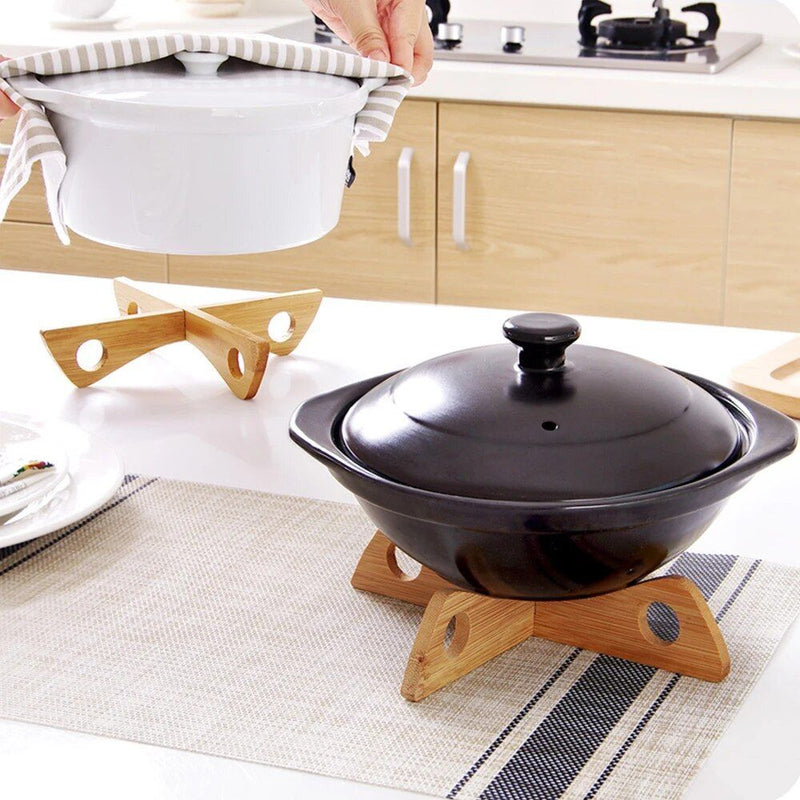 wooden pot trivet, view 7 - MRSLM