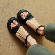 chunky heel leather casual sandals - MRSLM