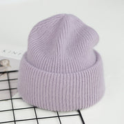 Unisex rabbit fur knit beanie, view 7 - MRSLM