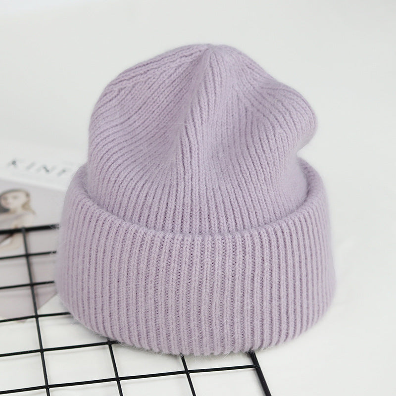 Unisex rabbit fur knit beanie, view 7 - MRSLM
