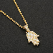 zircon Fatima hand pendant necklace - MRSLM