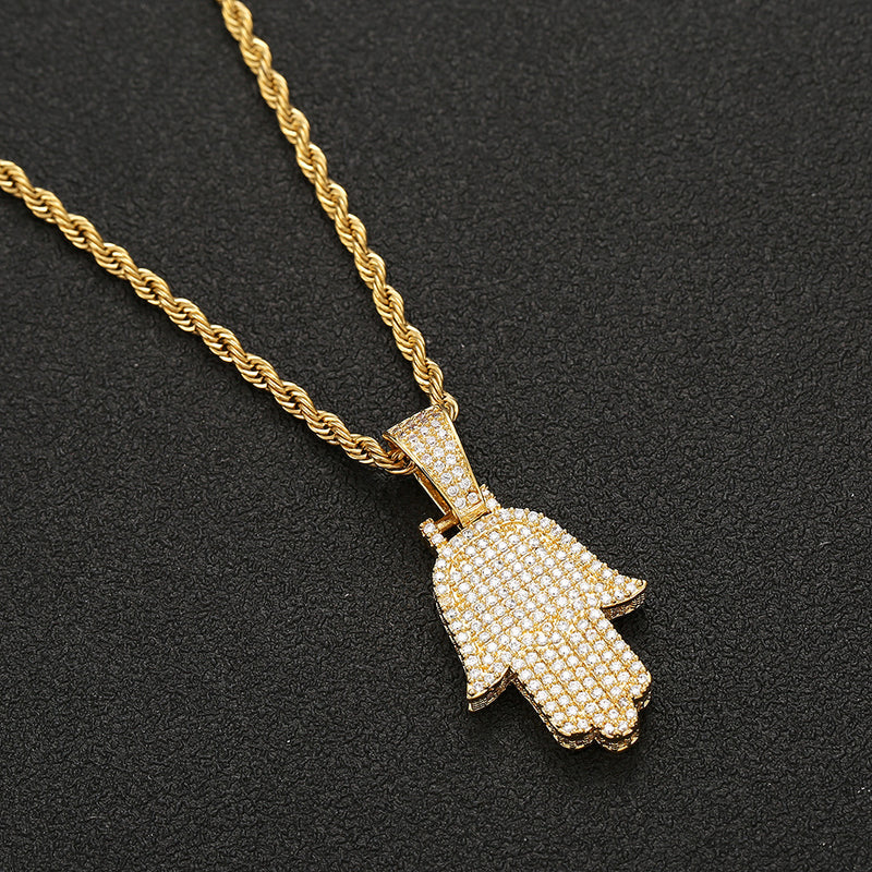 zircon Fatima hand pendant necklace - MRSLM