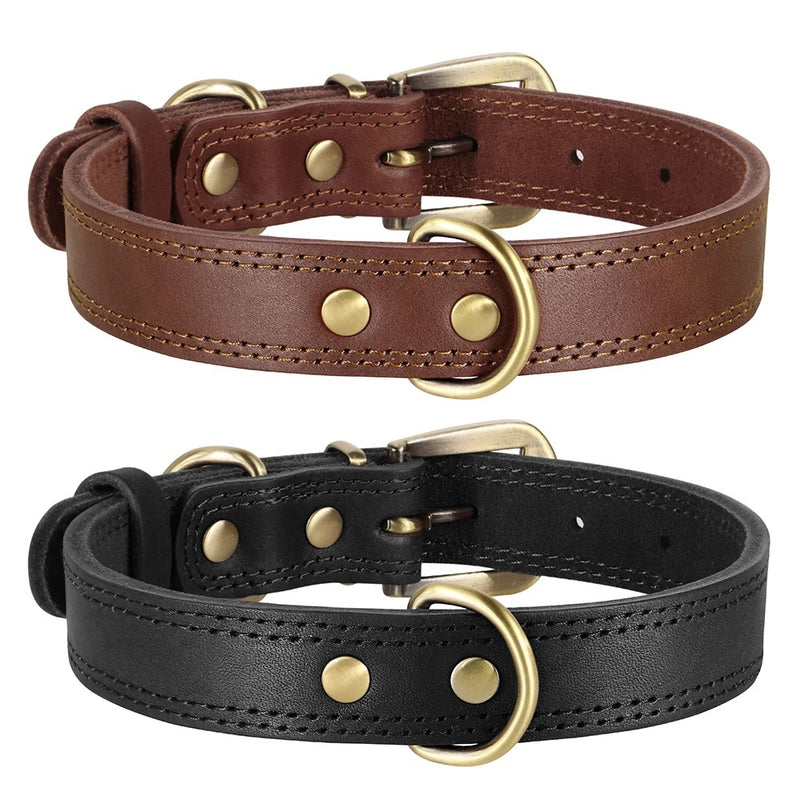 genuine leather dog collar, view 8 - MRSLM