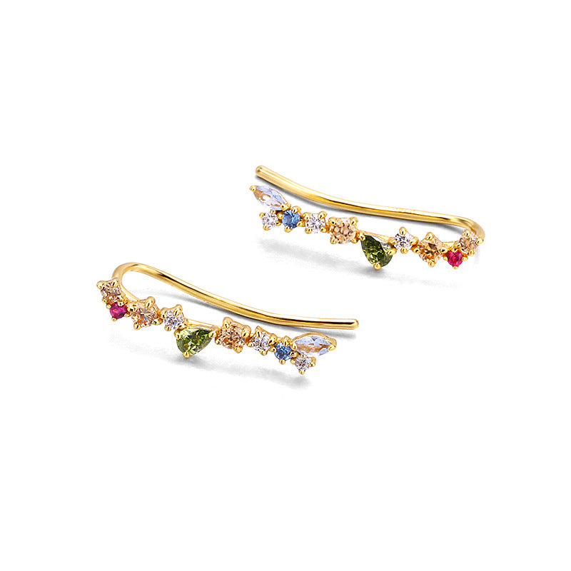 zircon geometric drop ear clips, view 4 - MRSLM