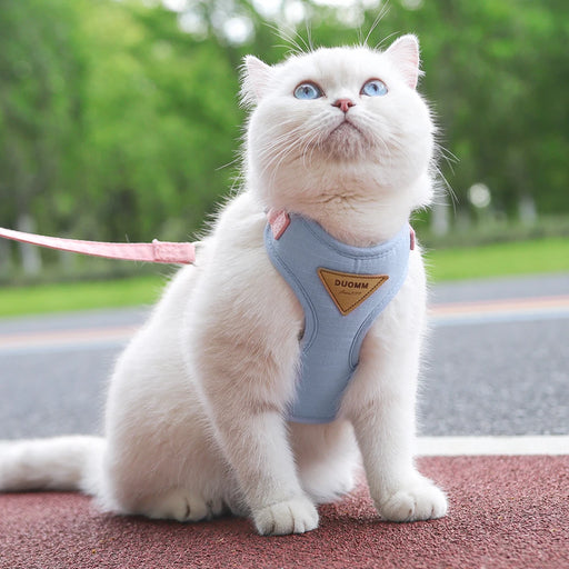 nylon mesh dog and cat harness leash set - MRSLM