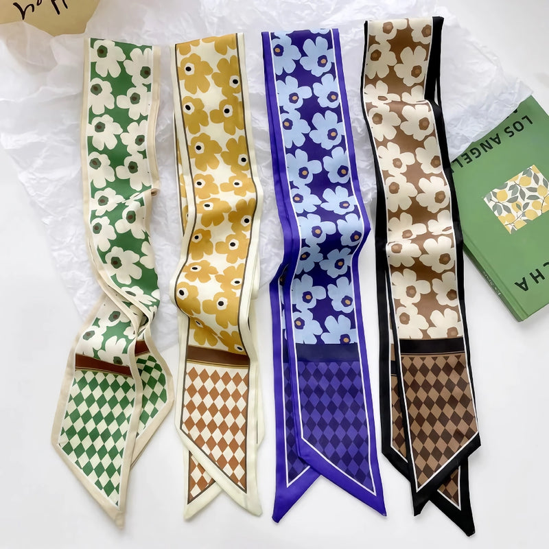 silk scarf hair band, view 11 - MRSLM