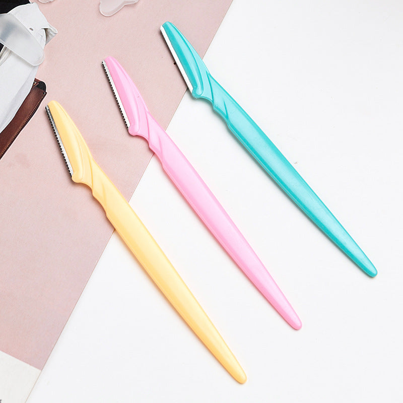 womens stainless steel facial and eyebrow razors, view 3 - MRSLM