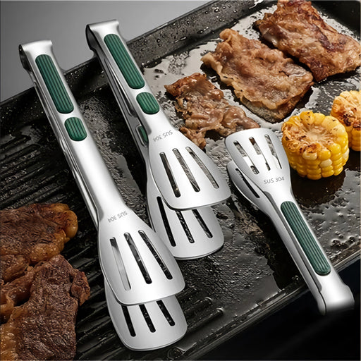 stainless steel non-slip food tongs - MRSLM